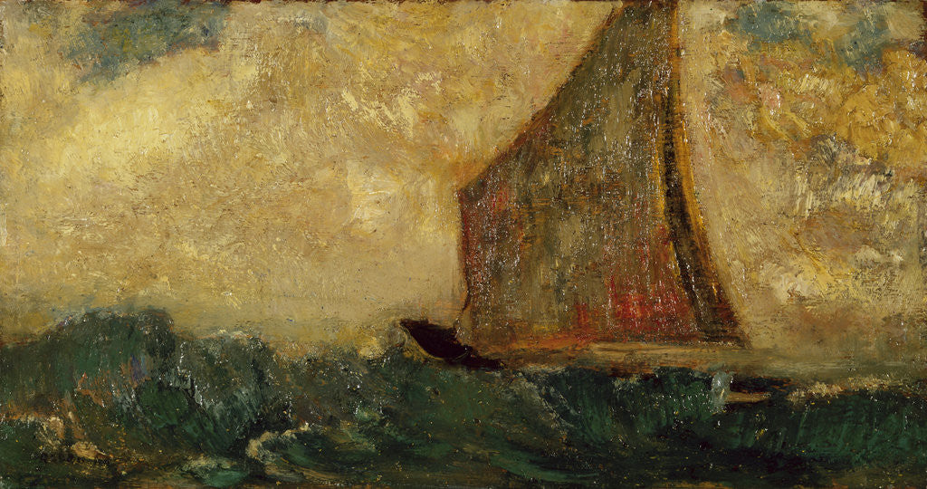 Detail of The Mystical Boat by Odilon Redon