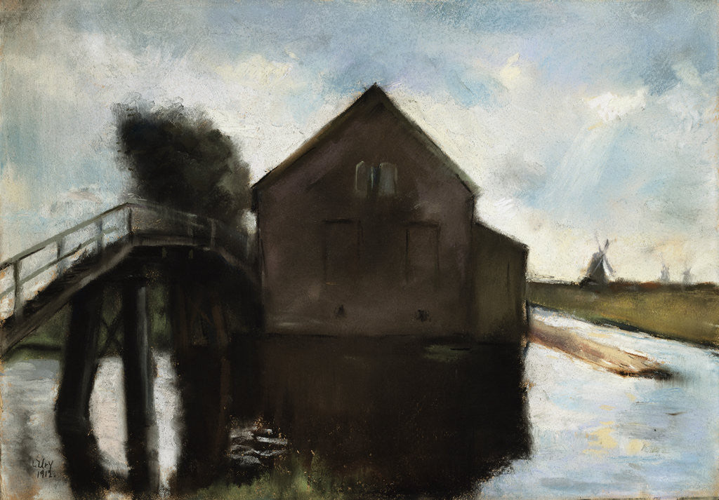 Detail of The Mill by Lesser Ury