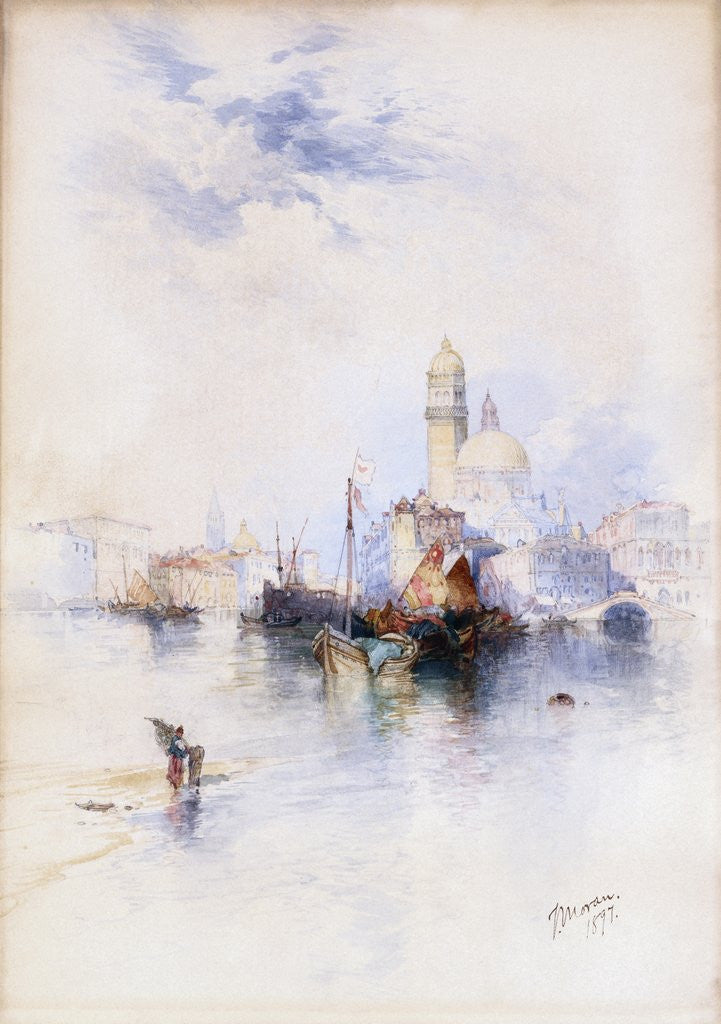 Detail of Venice (Watercolor) by Thomas Moran