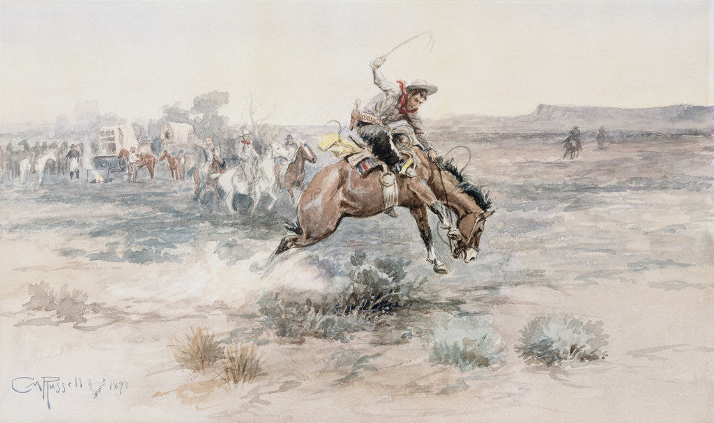 Detail of The Boys from the T Outfit by Charles Marion Russell