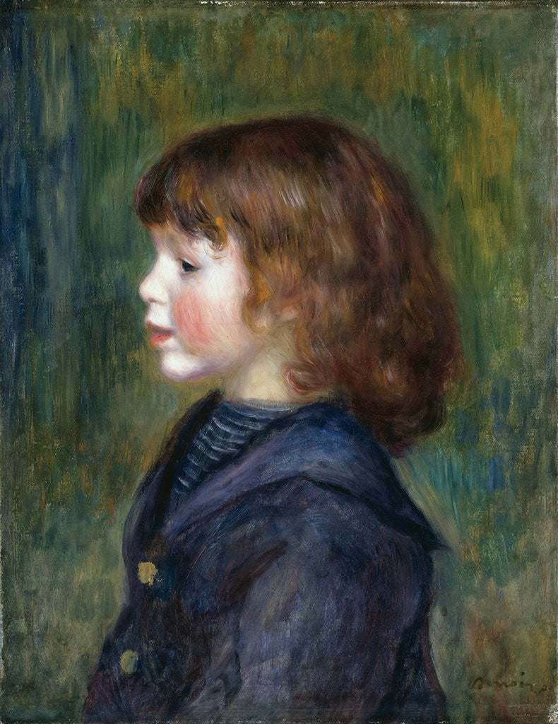 Detail of Portrait of Pierre Renoir in a Sailor's Suit by Pierre Auguste Renoir