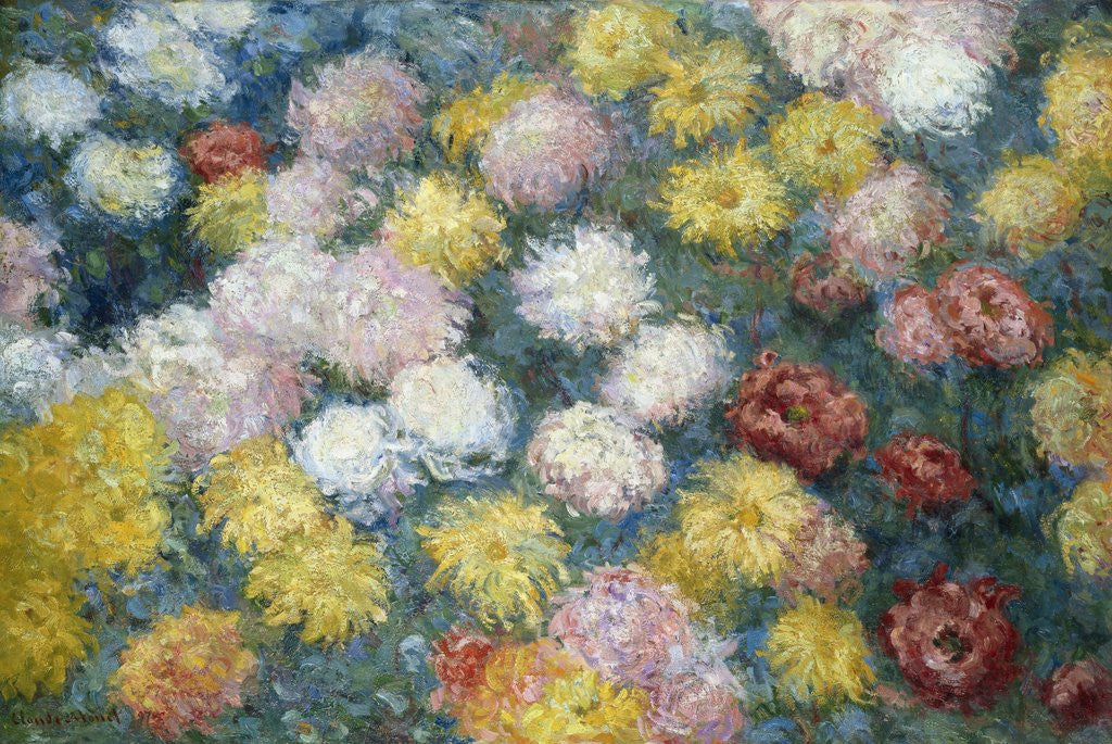 Detail of Chrysanthemums (1897) by Claude Monet