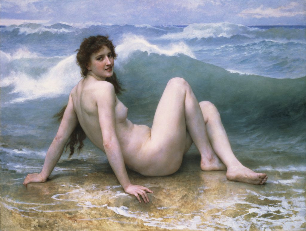 Detail of The Wave by William Adolphe Bouguereau