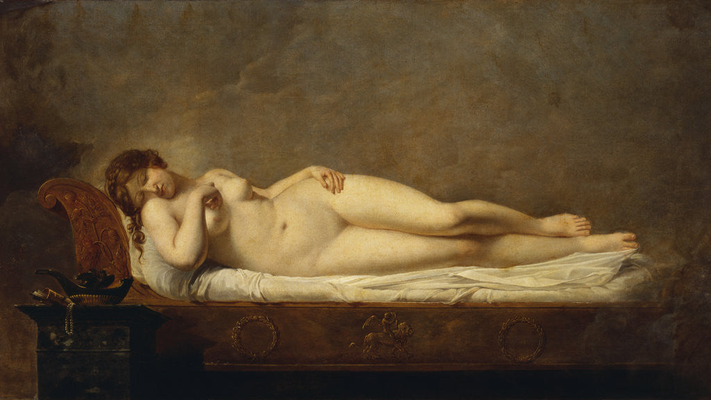 Detail of Psyche Asleep by Anne-Louis Girodet de Roucy-Trioson