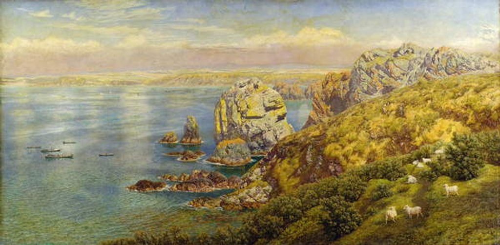Detail of Mount's Bay, Cornwall, 1877 by John Brett