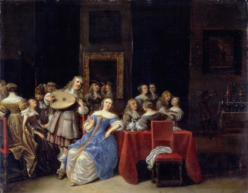 Detail of A Musical Party, 1660s by Anthonie Palamedesz