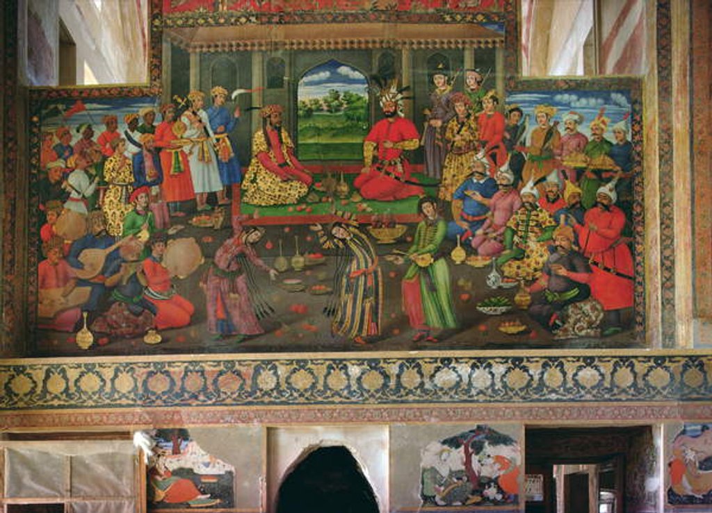 Detail of Shah Tahmasp Court Scene, in the Great Hall, c.16th century by Anonymous