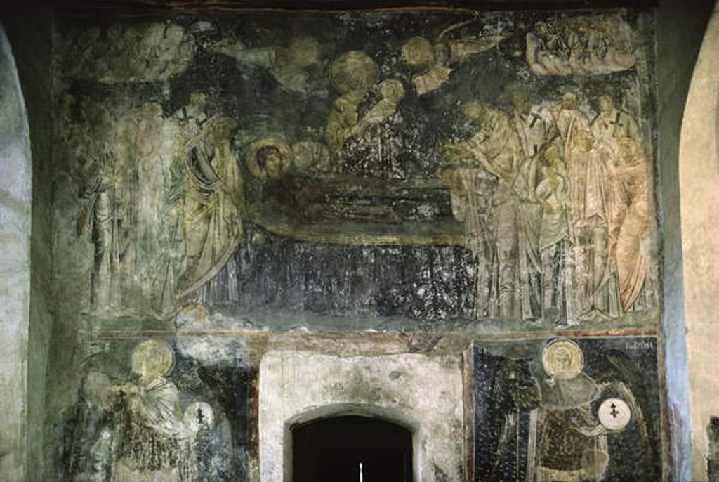 Detail of Dormition of the Virgin by School Macedonian