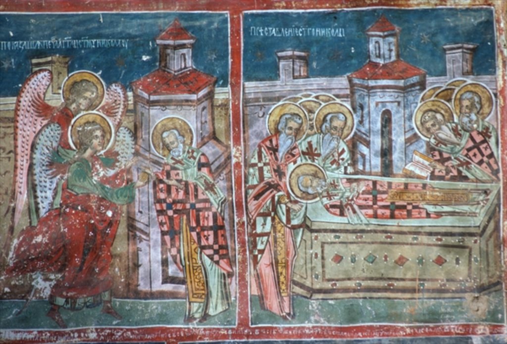 Detail of The Life and Death of St Nicholas, south wall of the church, 1535 by Romanian School