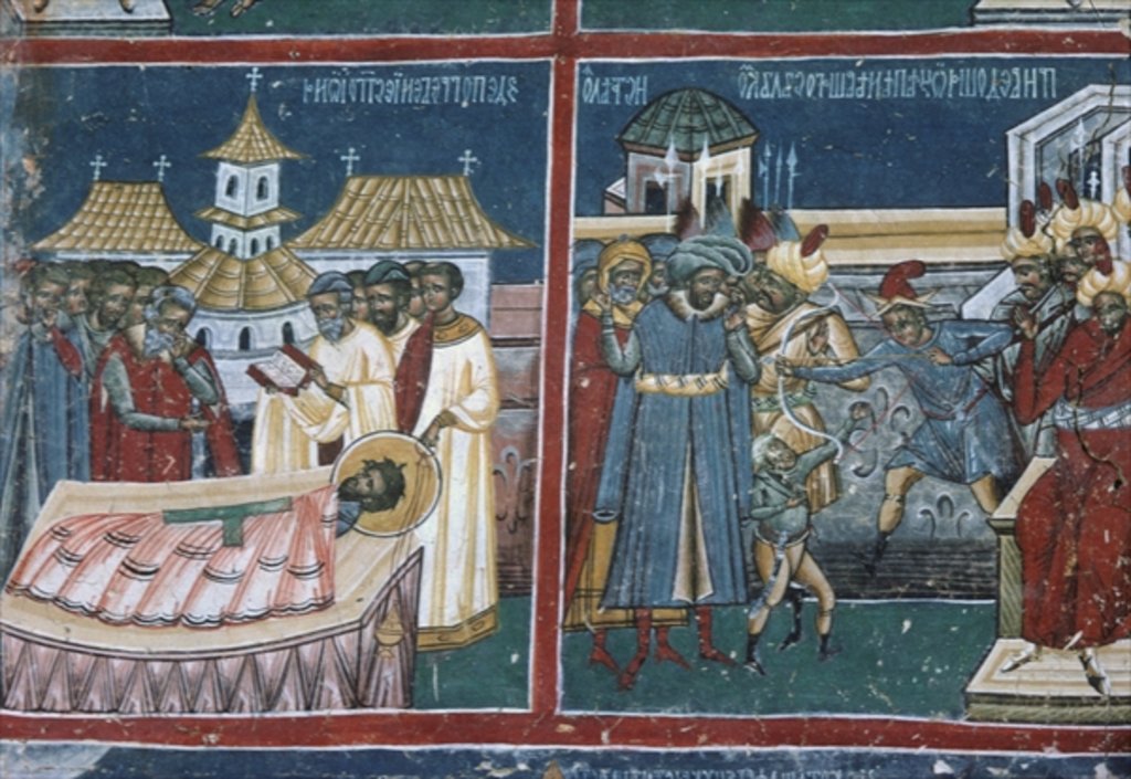 Detail of Detail from the north wall of the church, c.1601 by Romanian School