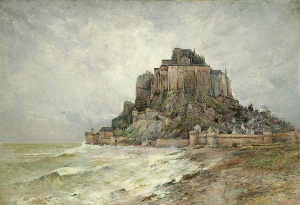Detail of Mont Saint-Michel, 1896 by Emile Noirot