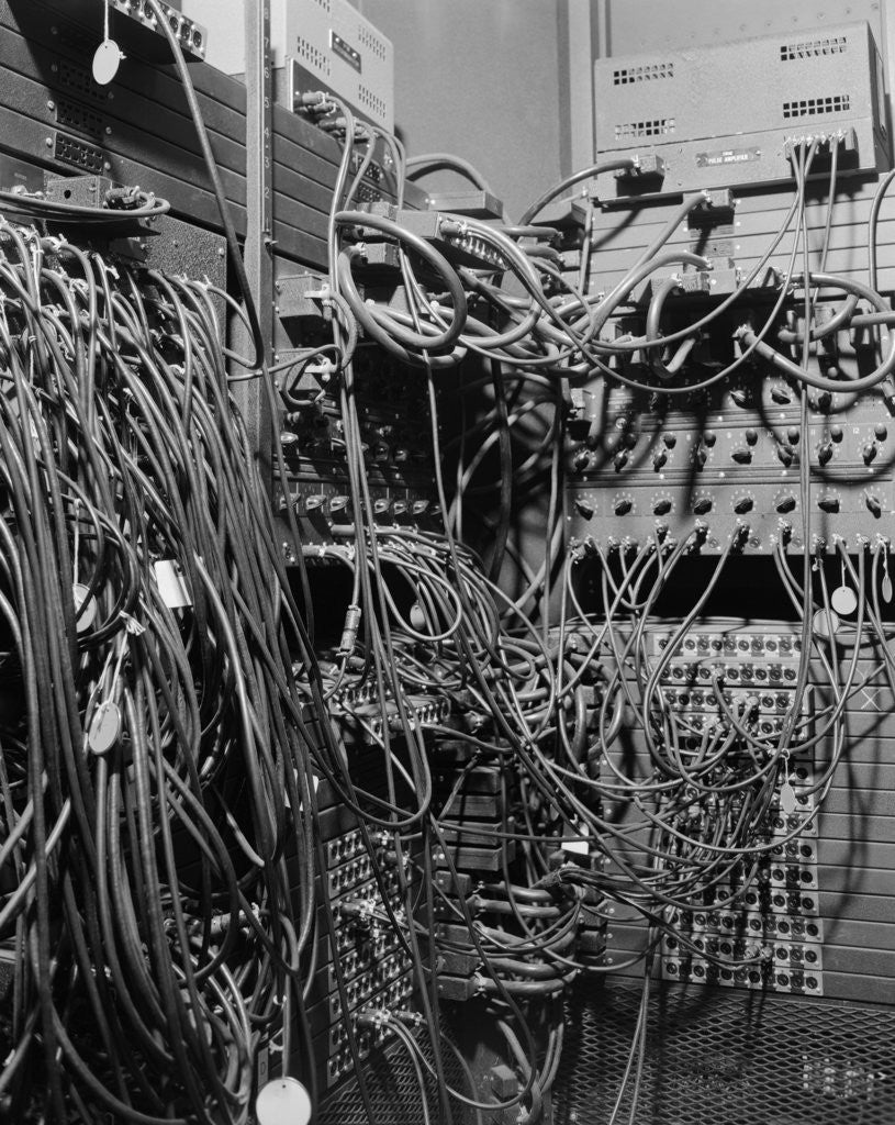 Detail of Cables on Early Computer by Corbis