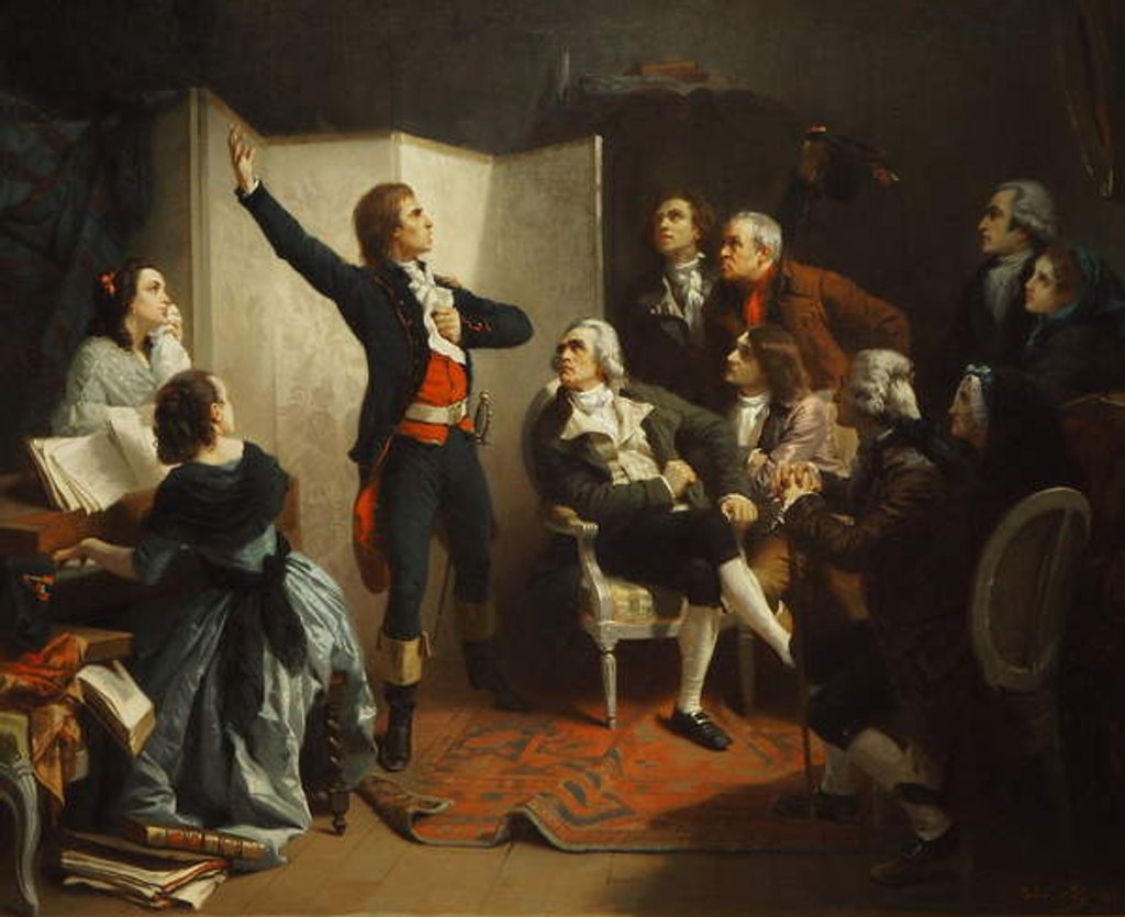 Detail of Rouget de Lisle singing the Marseillaise for the first time in 1849 by Isidore Pils