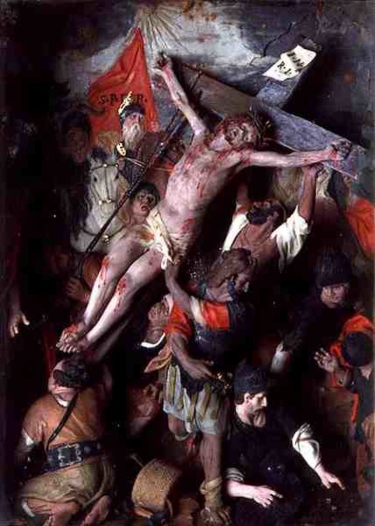 Detail of The Crucifixion by Italian School