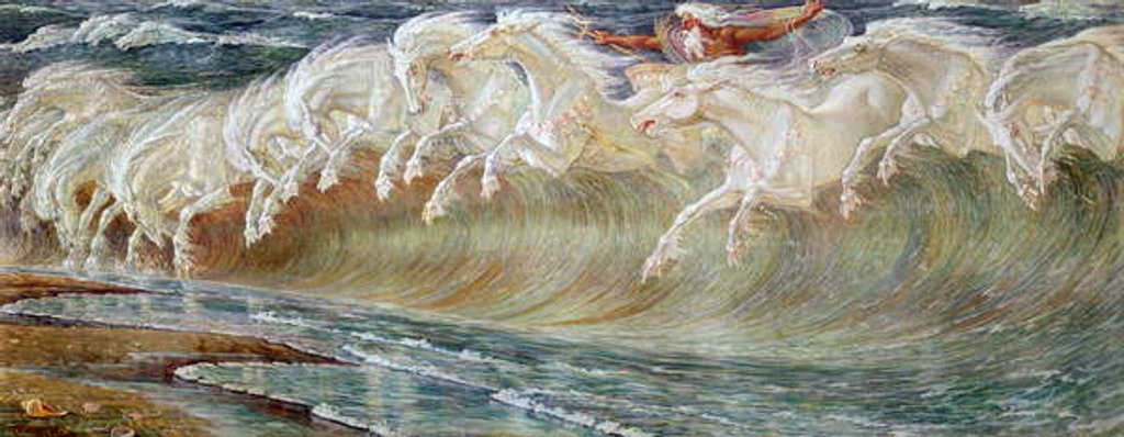 Detail of Neptune's Horses, 1892 by Walter Crane