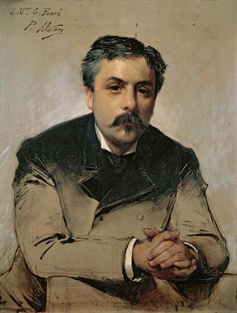 Detail of Portrait of Gabriel Faure by Paul Mathey