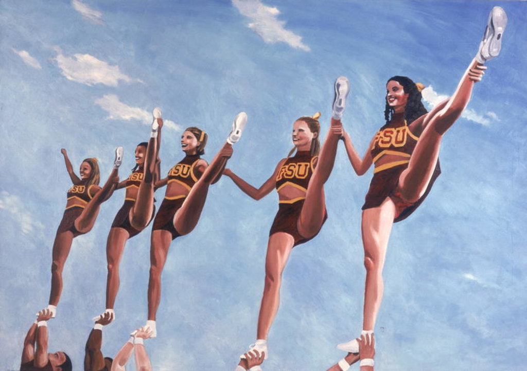 Detail of Florida State Cheerleaders, 2002 by Joe Heaps Nelson