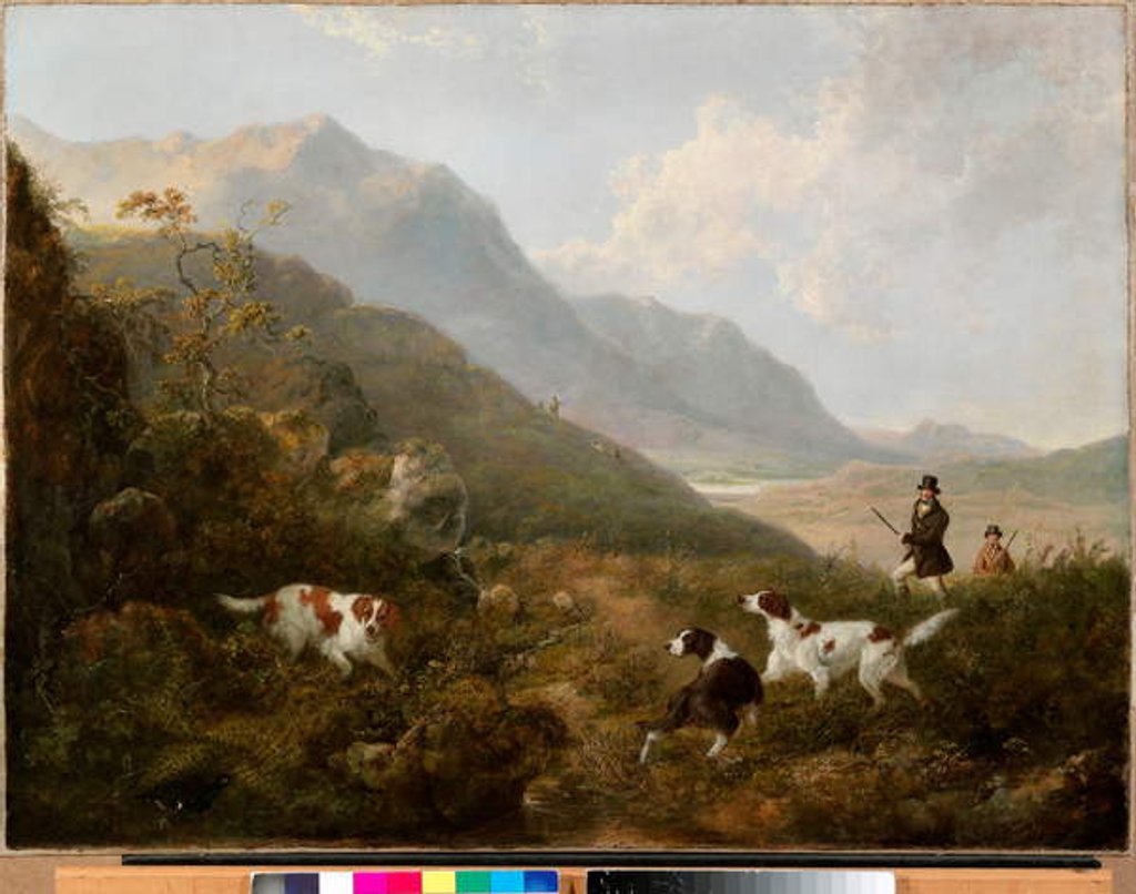 Detail of Grouse Shooting in the Highlands by Charles Henry Schwanfelder