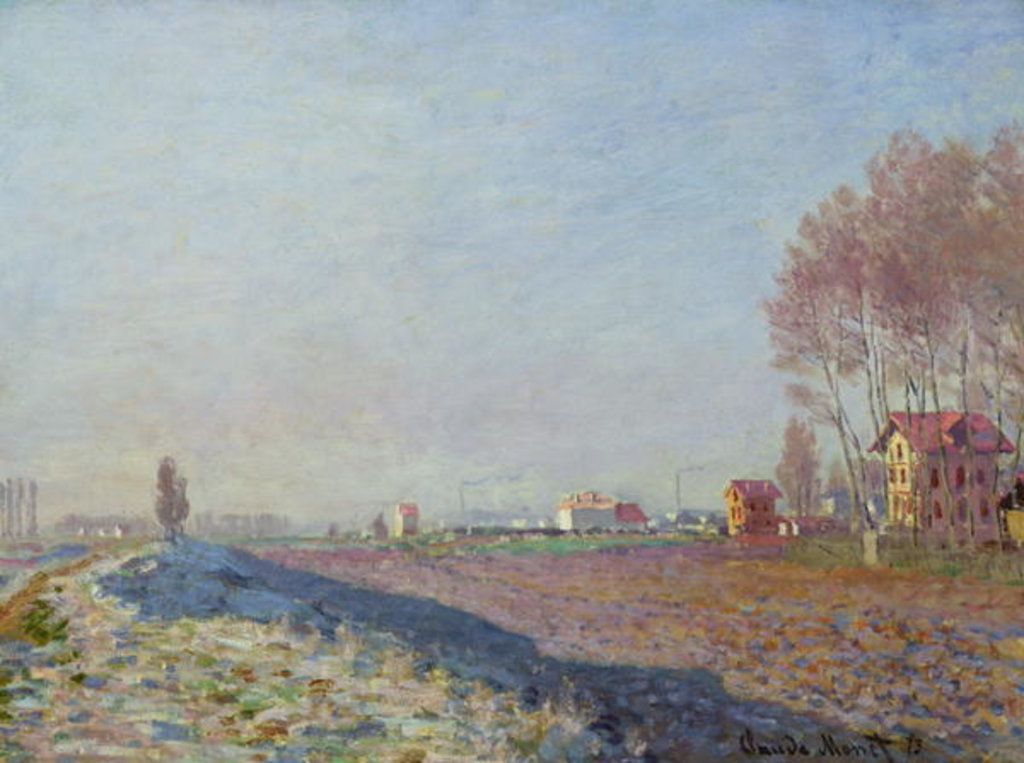 Detail of The Plain of Colombes, White Frost, 1873 by Claude Monet