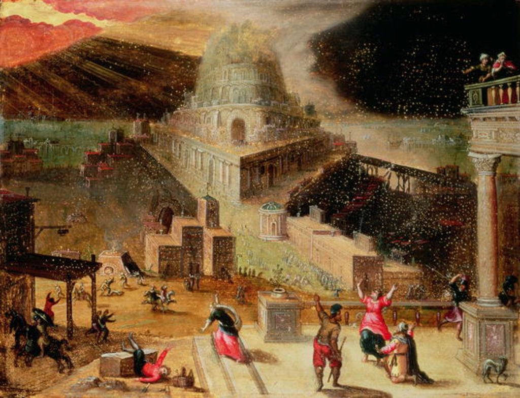 Detail of The Destruction of the Tower of Babel by Hendrick van Cleve