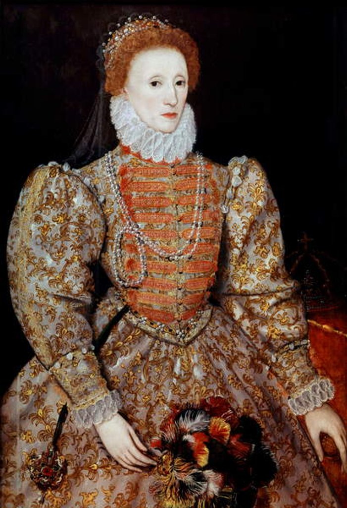 Detail of Portrait of the Queen of England Elisabeth I by English School