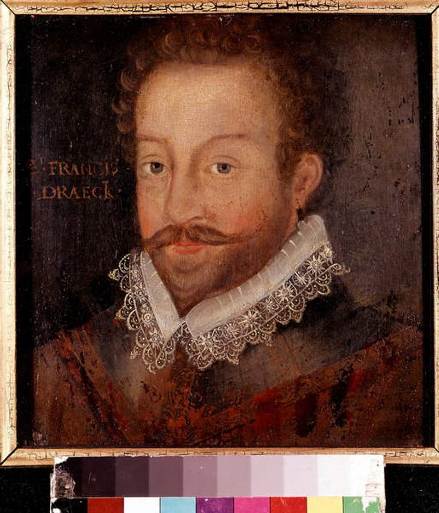 Detail of Sir Francis Drake, after an engraving attributed to Jodocus Hondius, c.1583 by Unknown Artist
