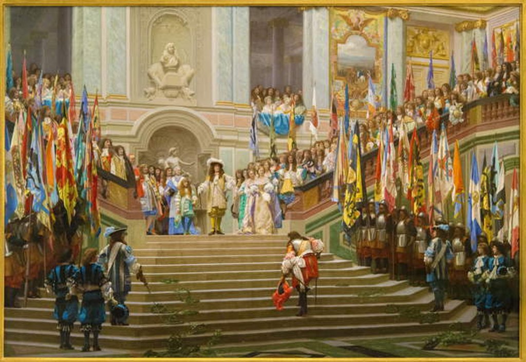Detail of Reception of Louis 2 de Bourbon Conde said the Grand Conde by King Louis 14 a Versailles in 1674, 1878 by Jean Leon Gerome