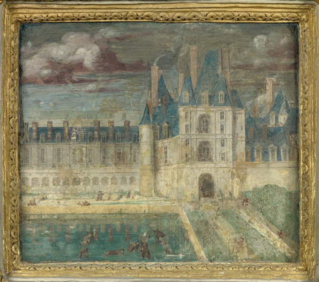 Detail of View of the castle of Fontainebleau, c.1535-1540 by Giovanni Battista Rosso Fiorentino