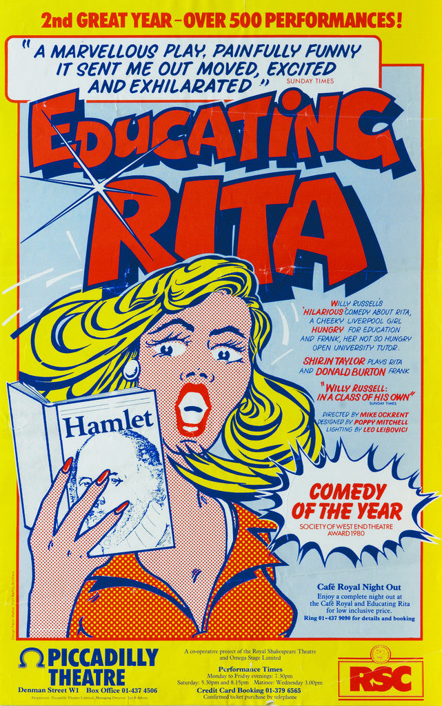 Educating Rita Logos Educating Rita, 1980 posters & prints by Mike Ockrent