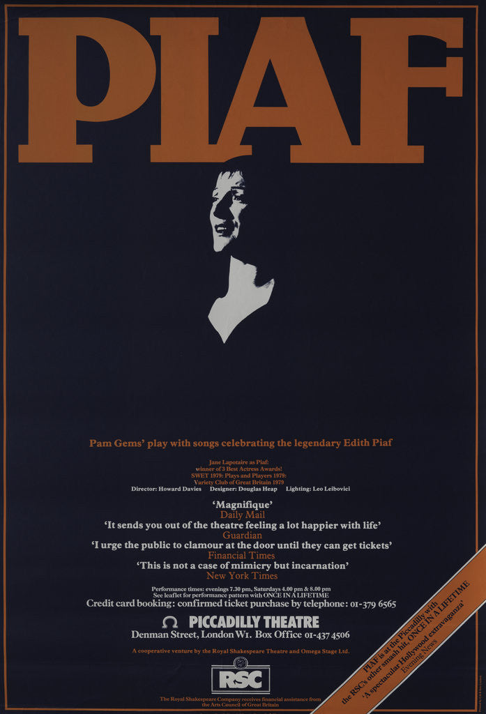 Detail of Piaf, 1980 by Howard Davies