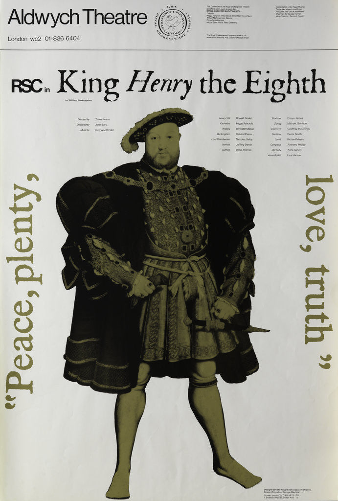 Detail of Henry VIII, 1970 by Trevor Nunn