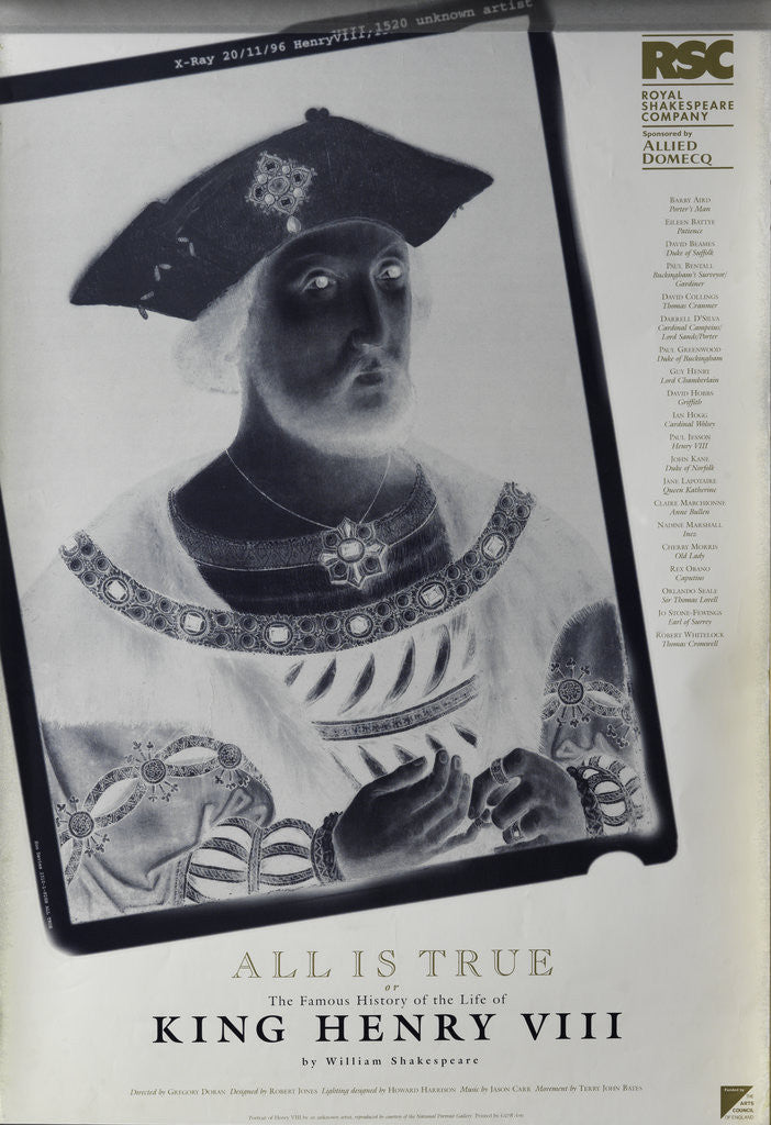 Detail of Henry VIII, 1996 by Gregory Doran