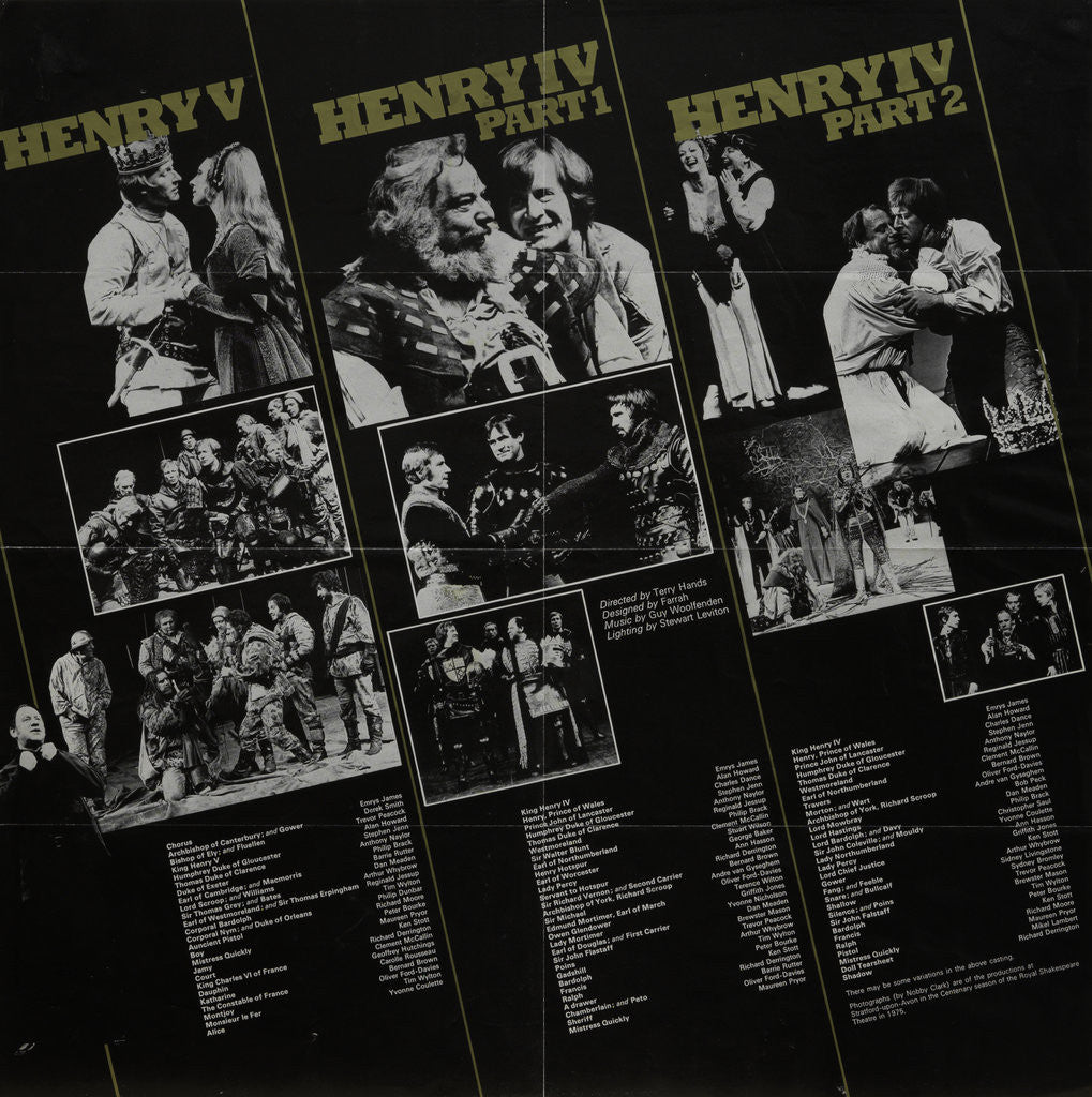 Detail of Henry V, Henry IV Part 1, Henry IV Part 2, 1975 by Terry Hands