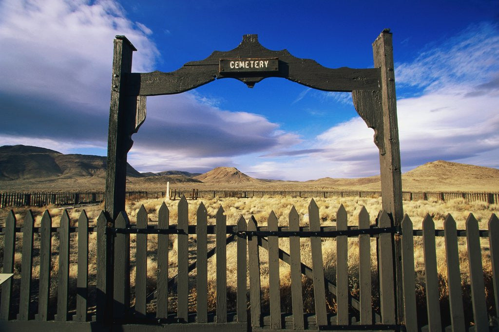 Detail of Gate To Historical Pioneer Cemetery by Corbis
