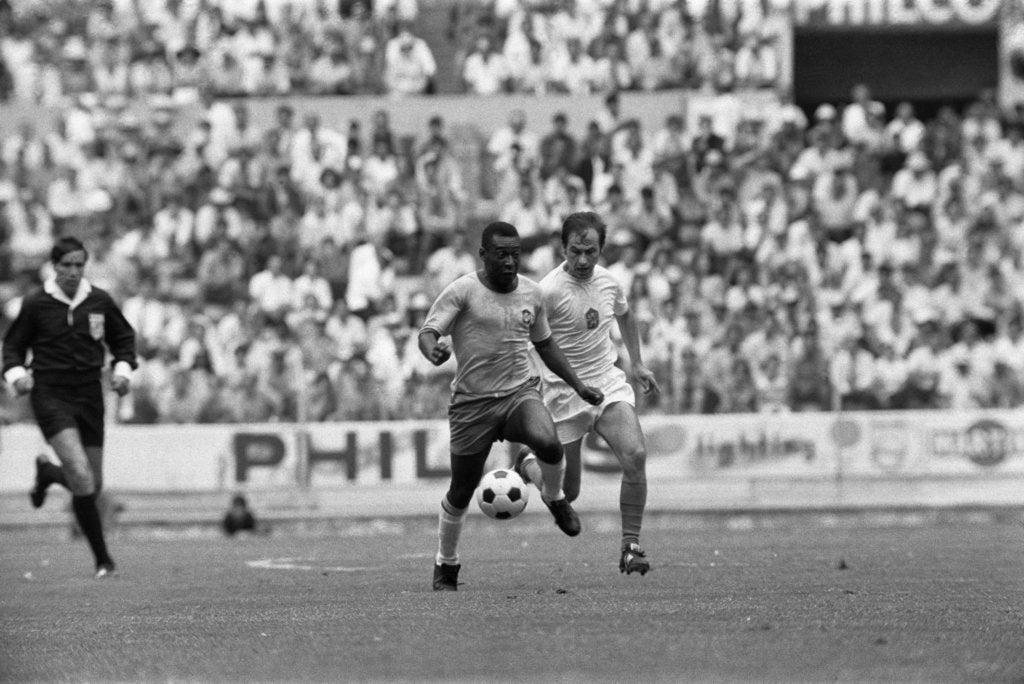 Detail of Brazil vs Czechoslovakia 1970 World Cup by Fresco Olley