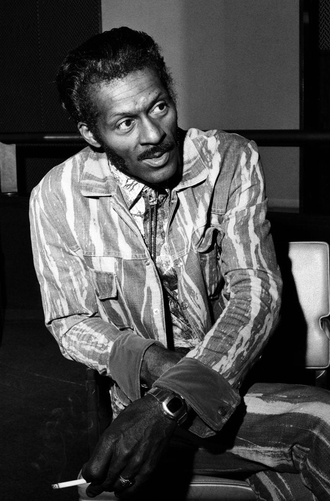 Detail of Chuck Berry, 1976 by Bill Kennedy