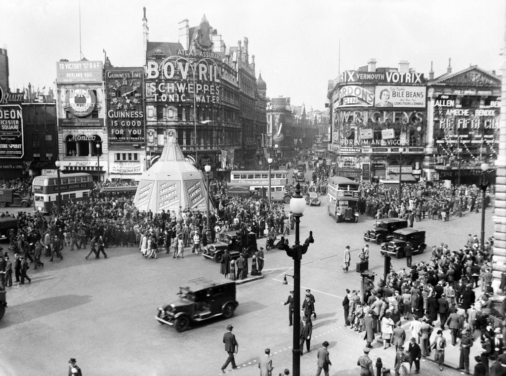 Detail of VE Day celebrations in London 1945 by Nixon & Greaves