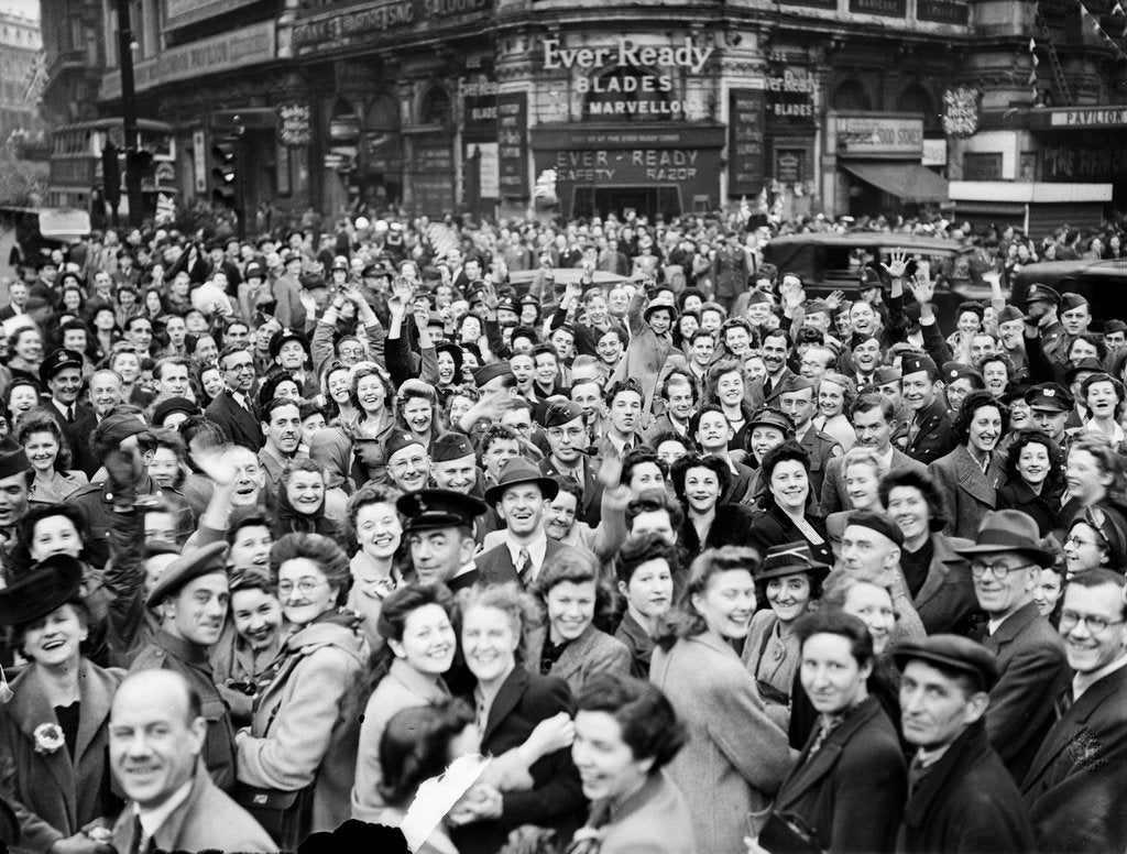 Detail of VE Day celebrations in London 1945 by Nixon & Greaves