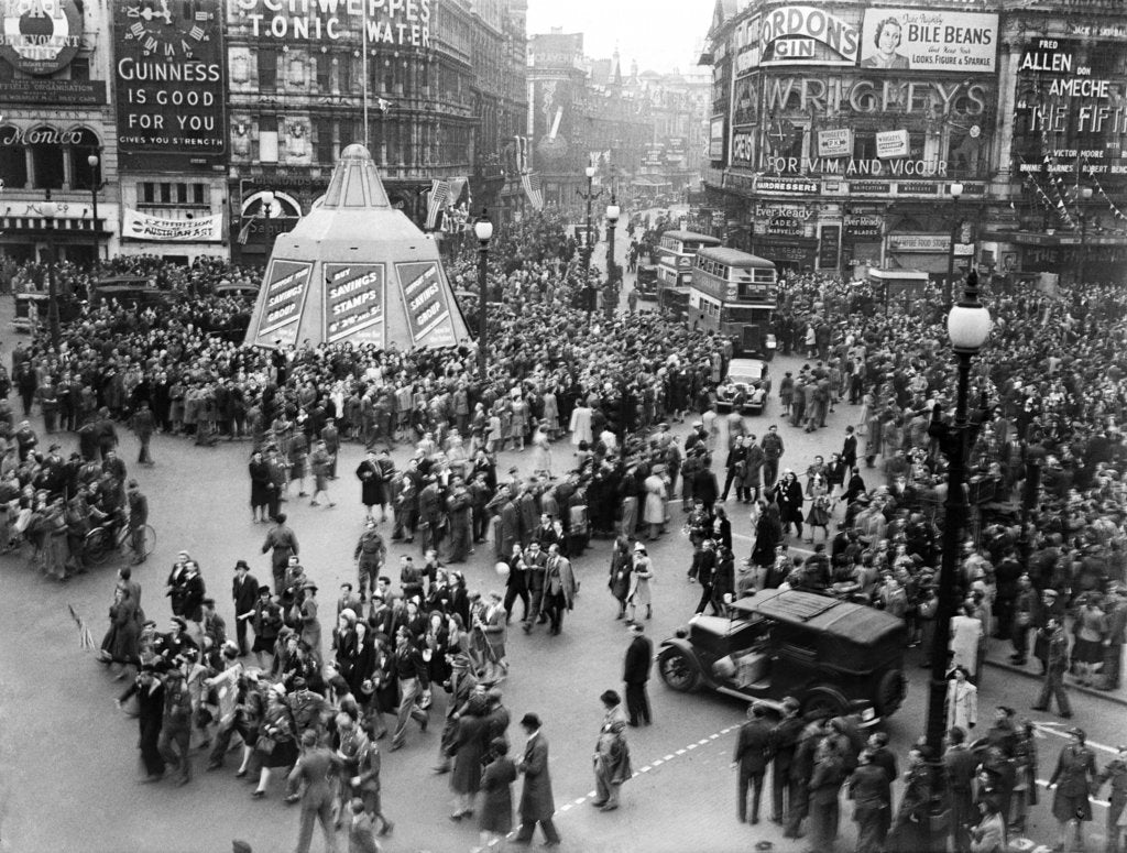 Detail of VE Day celebrations in London 1945 by Nixon & Greaves