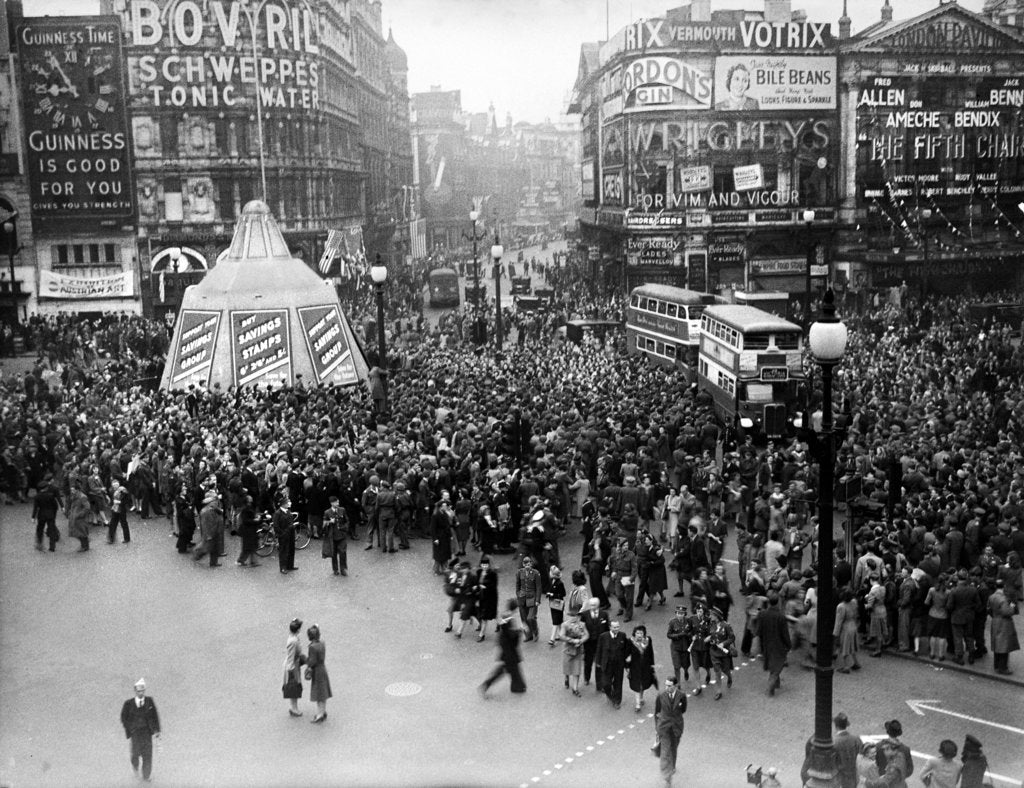 Detail of VE Day celebrations in London 1945 by Nixon & Greaves