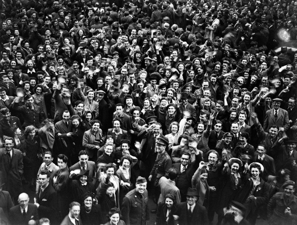 Detail of VE Day celebrations in London 1945 by Nixon & Greaves