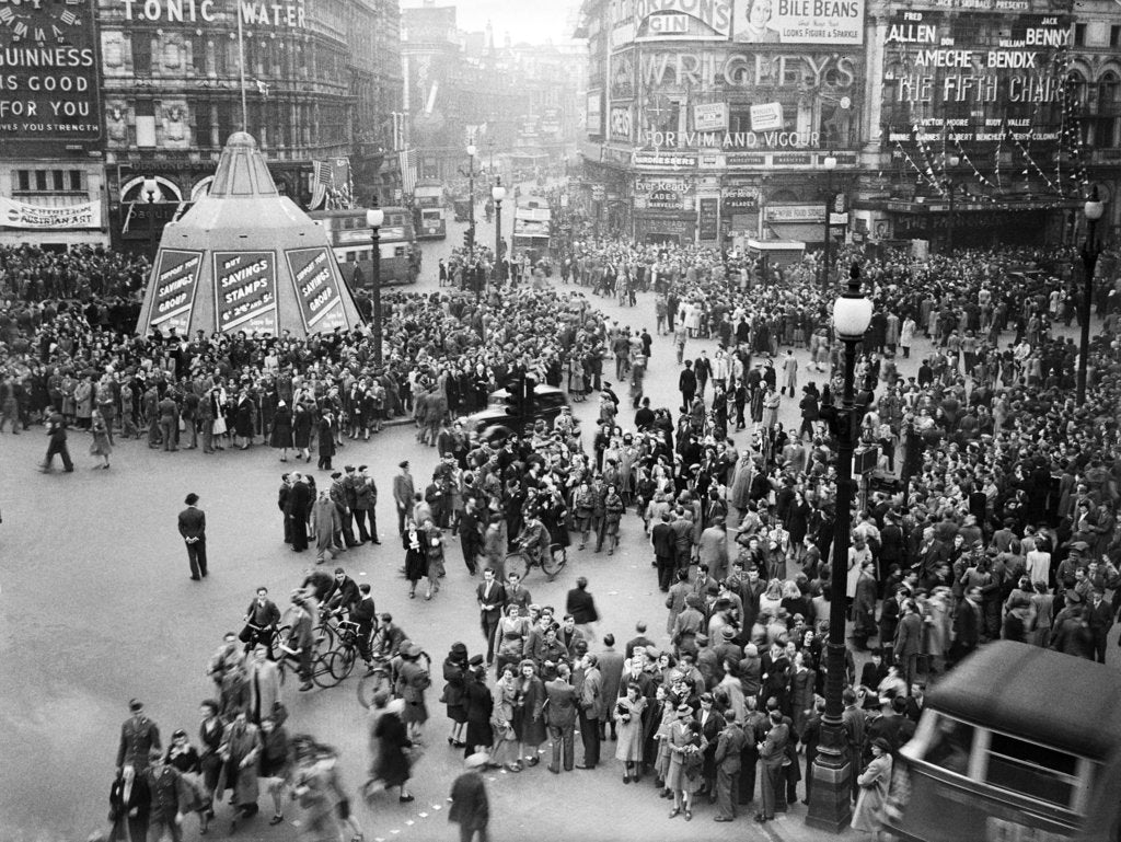 Detail of VE Day celebrations in London 1945 by Nixon & Greaves