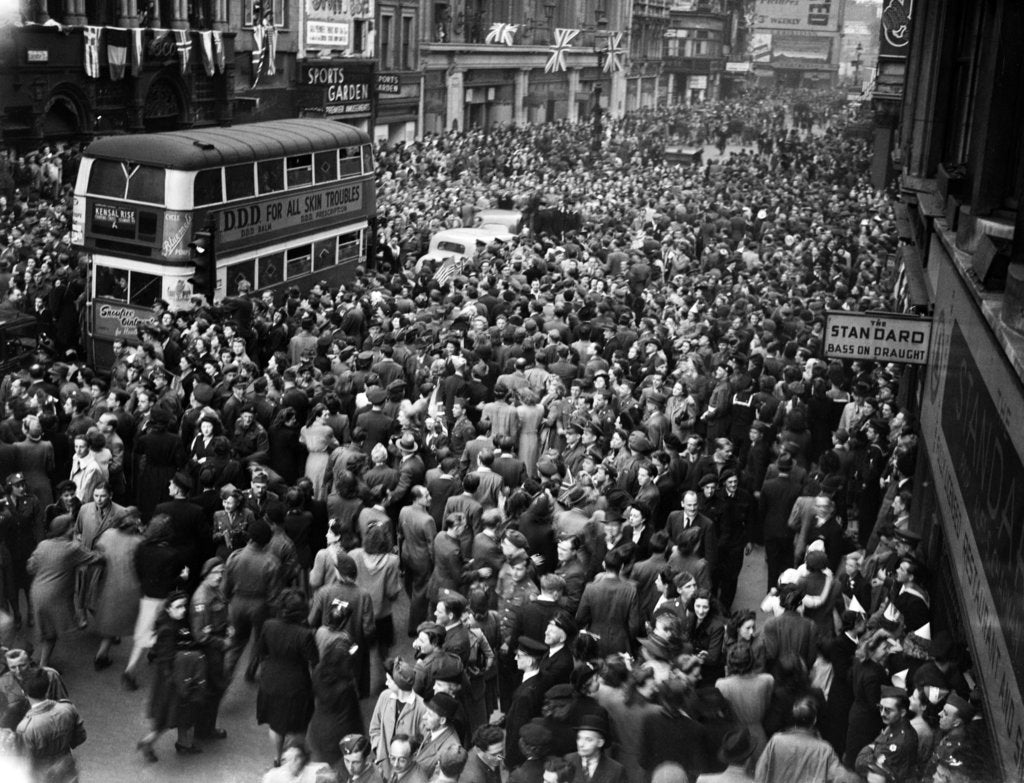 Detail of VE Day celebrations in London 1945 by Nixon & Greaves