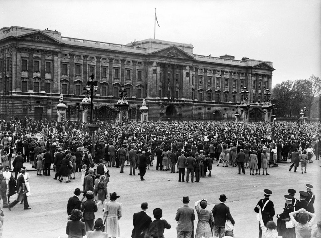 Detail of VE Day celebrations in London 1945 by Nixon & Greaves