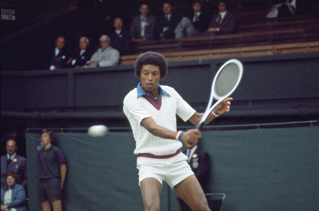 Detail of Arthur Ashe Wimbledon 1975 by J. Dempsie