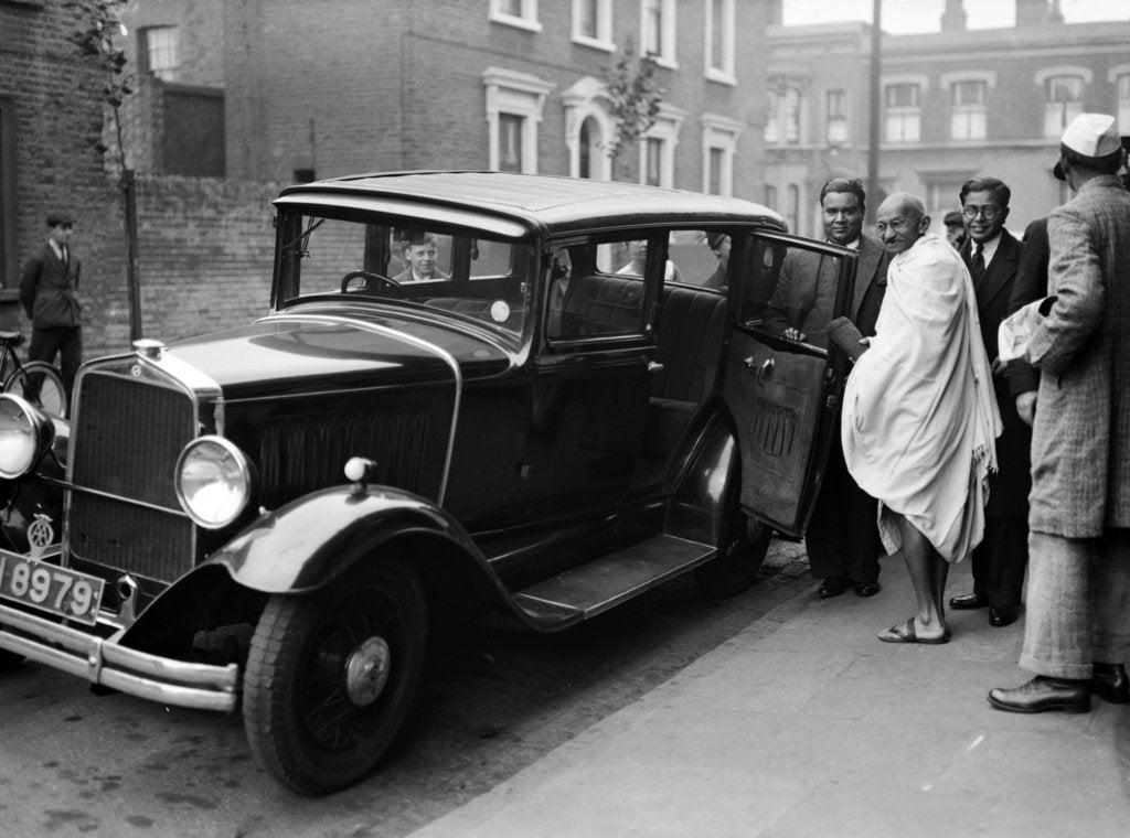Detail of Mahatma Gandhi 1931 by Harold Tomlin