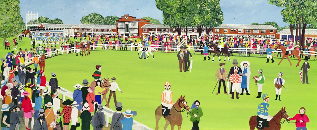 Detail of Ascot - the Paddock by Judy Joel