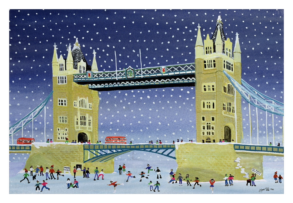 Detail of Tower Bridge: Skating on Thin Ice by Judy Joel