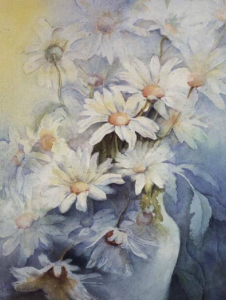 Detail of Chrysanthemum, Snowcap by Karen Armitage