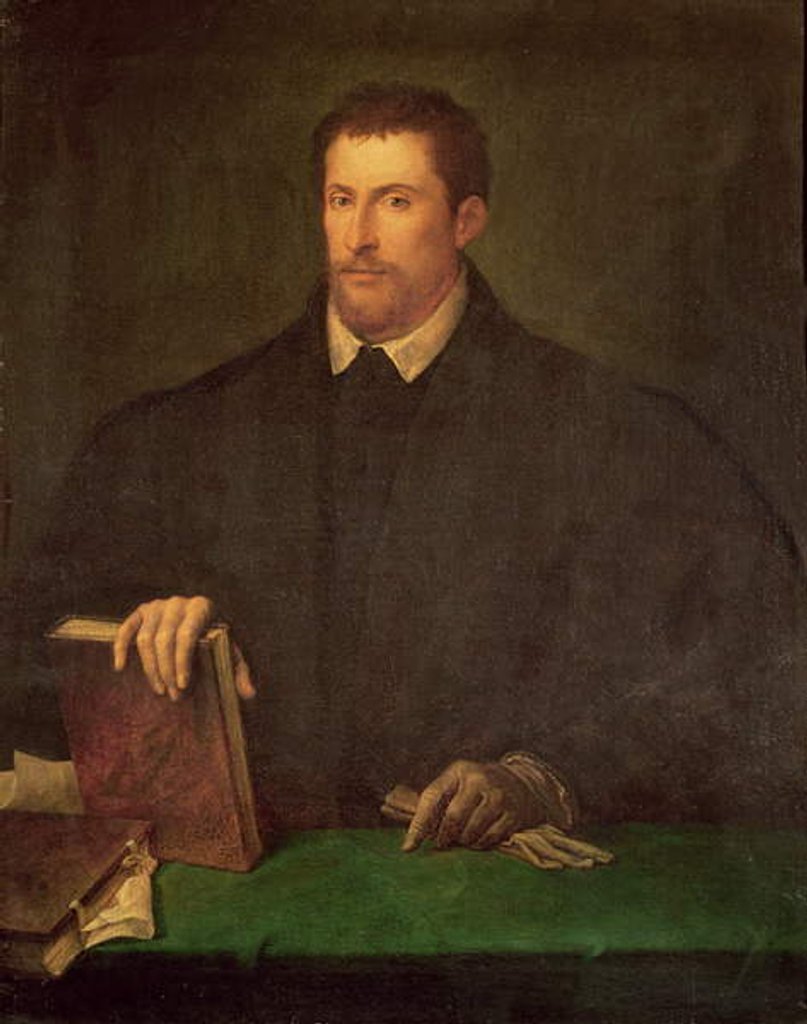 Detail of Portrait of Ippolito Riminaldi by Titian